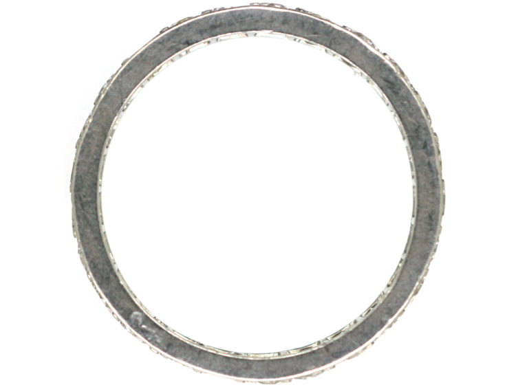 Art Deco French Platinum Diamond Eternity Ring