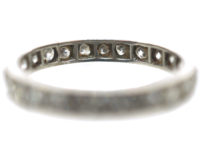 Art Deco French Platinum Diamond Eternity Ring