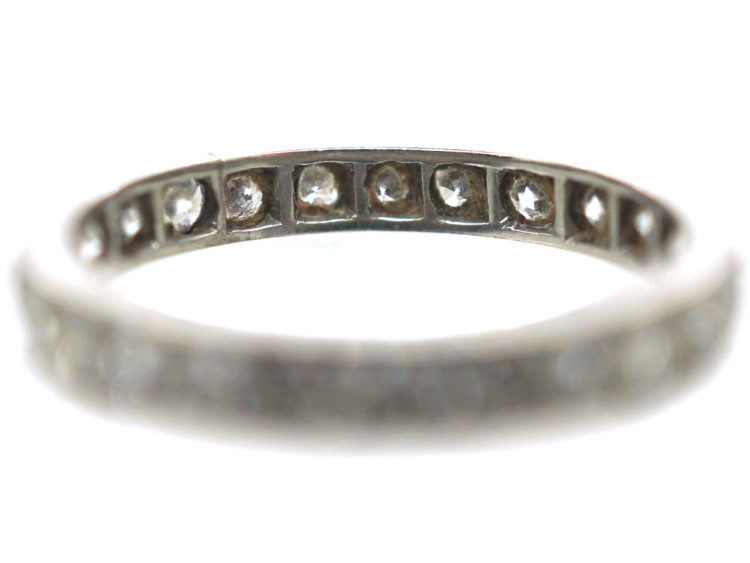 Art Deco French Platinum Diamond Eternity Ring