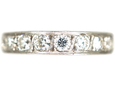 Art Deco 18ct White Gold & Diamond Eternity Ring