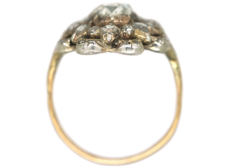 Georgian Rose Diamond Cluster Ring