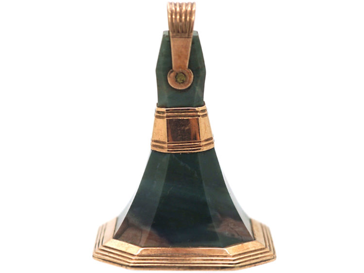 Georgian Gold & Agate Seal with Crest Intaglio of the Maclean Family