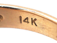 14ct Red Gold Ring set with Diamonds