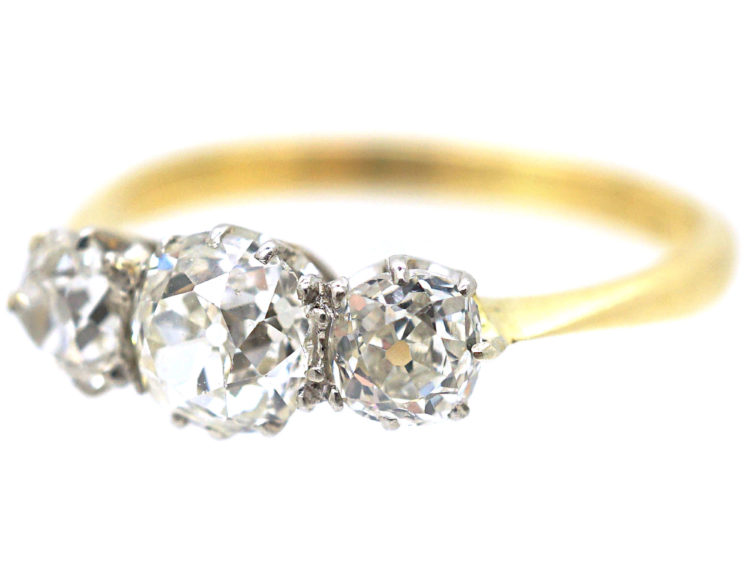 18ct Gold Three Stone Diamond Ring