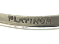 Art Deco Platinum Diamond Solitaire Ring with Diamond Shoulders