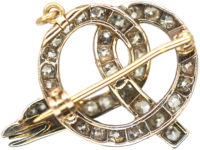 Victorian Coily Snake Brooch / Pendant set with Diamonds