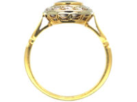 18ct Gold Sapphire & Diamond Oval Cluster Ring