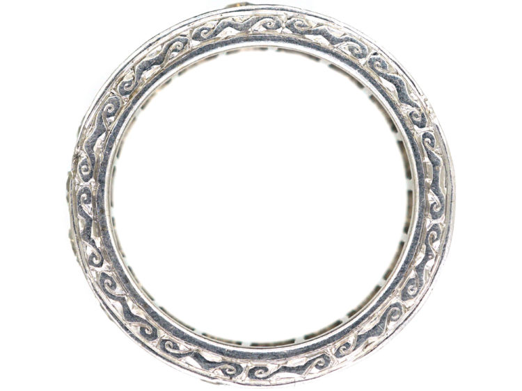Art Deco 18ct White Gold & Diamond Eternity Ring