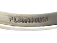 Art Deco Platinum Seven Stone Baguette Step Cut Diamond Ring