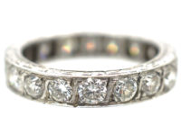 Art Deco 18ct White Gold & Diamond Eternity Ring