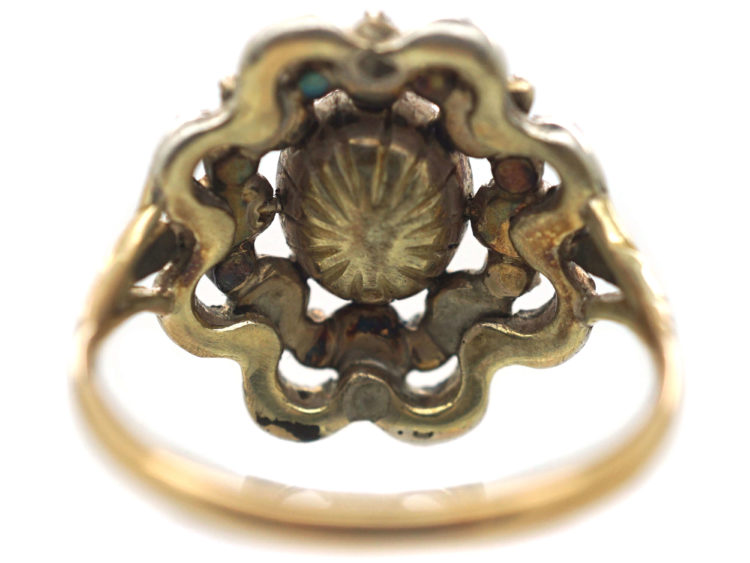 Georgian Rose Diamond Cluster Ring