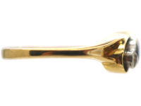 Edwardian 18ct Gold, Sapphire & Diamond Crossover Ring