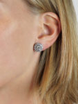 Early 20th Century Platinum & Diamond Cluster Earrings