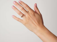 14ct Red Gold Ring set with Diamonds
