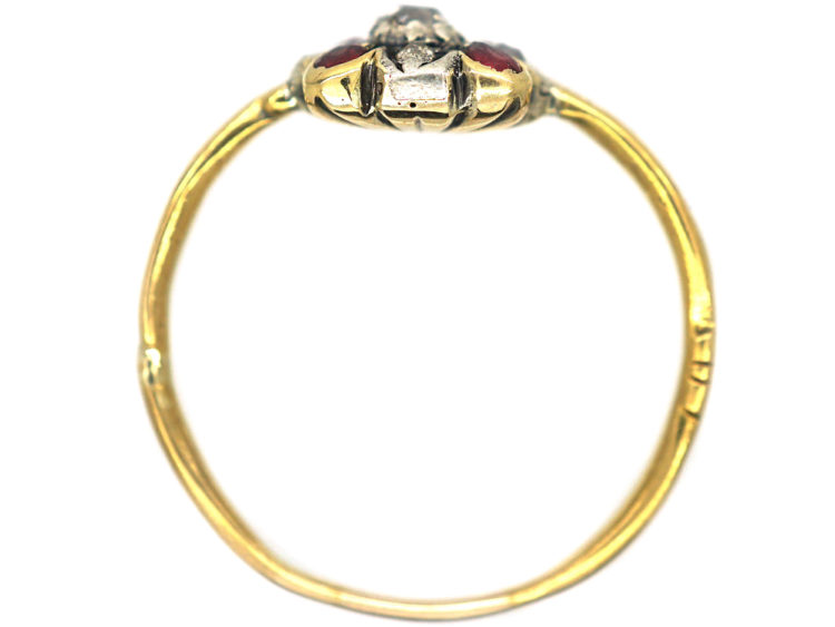 Georgian 18ct Gold, Ruby & Diamond Ring