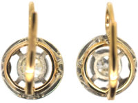 Art Deco 18ct Gold & Platinum, Diamond Earrings