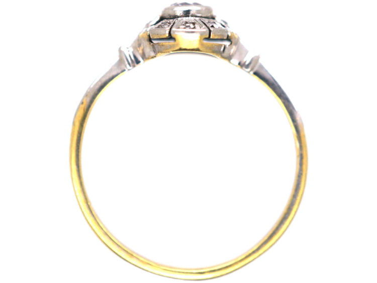 Art Deco 14ct Gold & Diamond Ring
