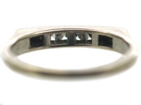 Art Deco 18ct White Gold, Diamond Half Hoop Eternity Ring
