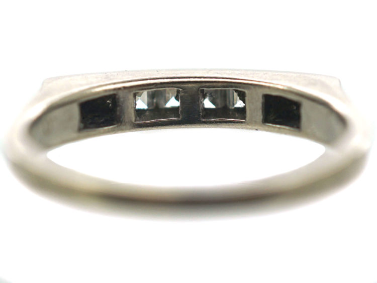 Art Deco 18ct White Gold, Diamond Half Hoop Eternity Ring