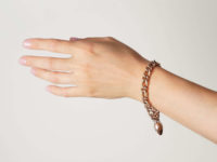 Edwardian 9ct Gold Curb Bracelet with Heart Shaped Padlock