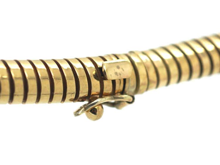 9ct Gold Snake Necklace with Ruby Eyes