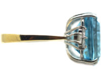 18ct Gold Aquamarine & Diamond Ring