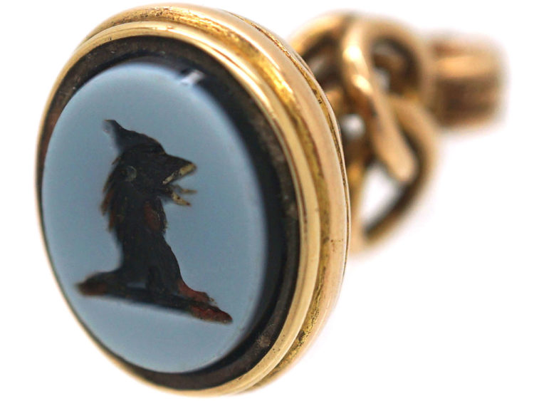 Victorian 18ct Gold Seal with Cockerel Intaglio