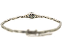 Art Deco Platinum, Diamond Emerald & Sapphire Bracelet