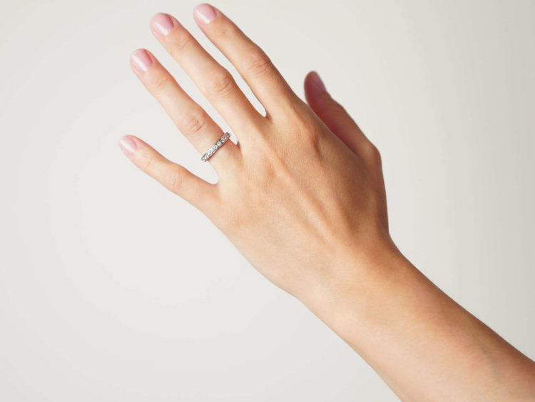 Art Deco French Platinum Diamond Eternity Ring