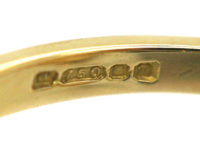 18ct Gold Topaz & Diamond Marquise Shaped Ring