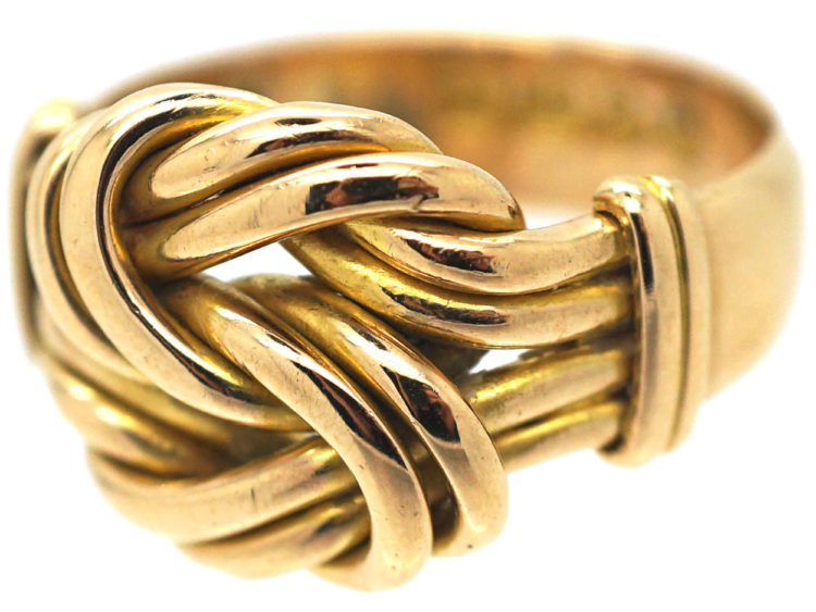 Edwardian 18ct Gold Large Lover's Knot Ring