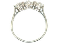 Art Deco Platinum Three Stone Diamond Ring