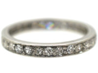 French Art Deco Platinum & Diamond Eternity Ring