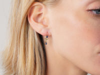 Edwardian 18ct Gold Sapphire ​& Diamond Drop Earrings