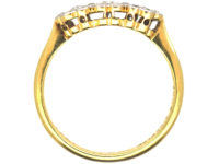 Edwardian 18ct Gold & Platinum, Diamond Triple Cluster Ring