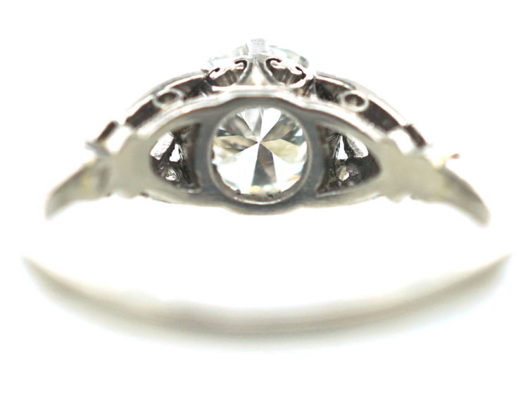 Art Deco Platinum Diamond Solitaire Ring