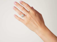 Edwardian 18ct Gold Opal & Diamond Cluster Ring