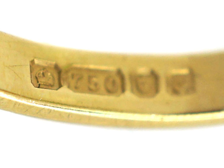 18ct Gold Peridot & Diamond Ring