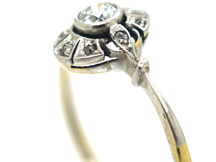 Art Deco 14ct Gold & Diamond Ring