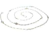 18ct White Gold & Diamond Chain