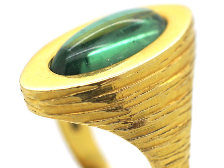 18ct Gold & Green Tourmaline Ring by Tiffany & Co