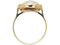Art Deco 18ct Gold & Platinum, Ruby & Diamond Target Ring