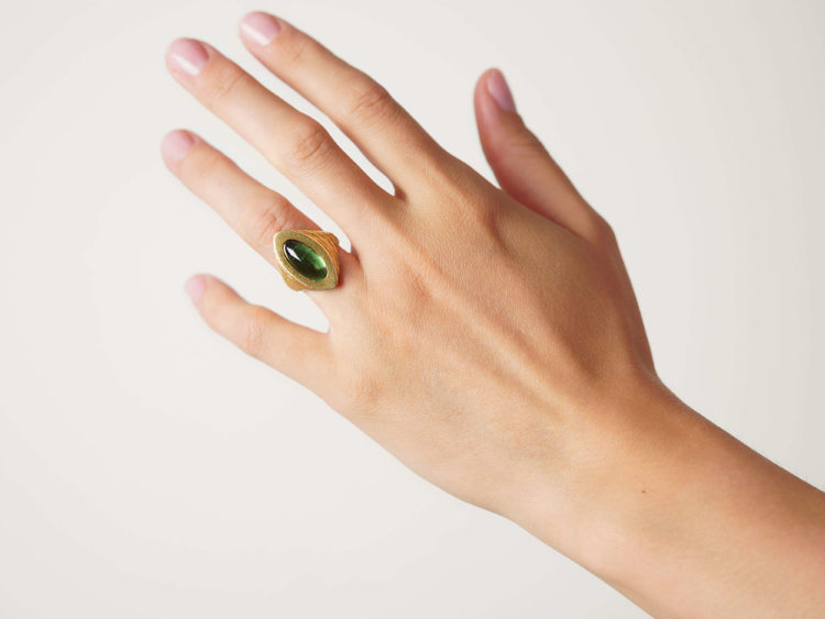 18ct Gold & Green Tourmaline Ring by Tiffany & Co