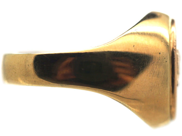 9ct Gold Signet Ring with Welsh Dragon Motif