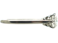 Art Deco Platinum Three Stone Diamond Ring