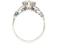 Art Deco Platinum Diamond Solitaire Ring