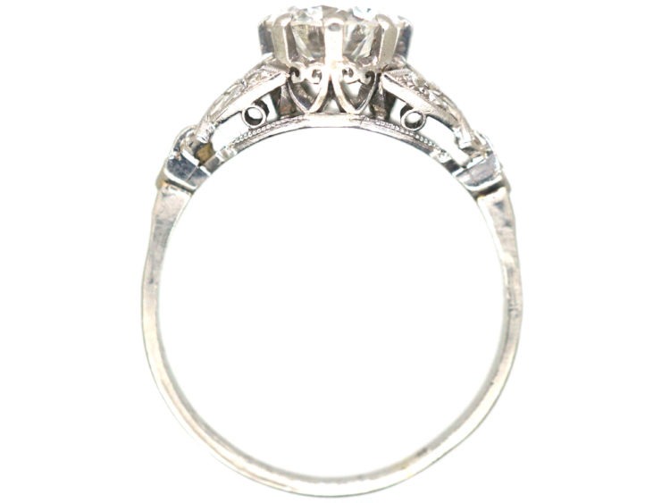 Art Deco Platinum Diamond Solitaire Ring
