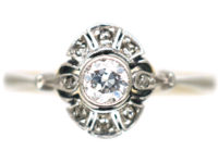 Art Deco 14ct Gold & Diamond Ring