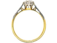Art Deco 18ct Gold & Platinum, Diamond Solitaire Ring