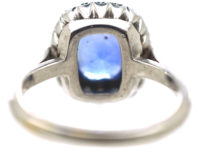 Art Deco Platinum, Sapphire & Diamond Ring